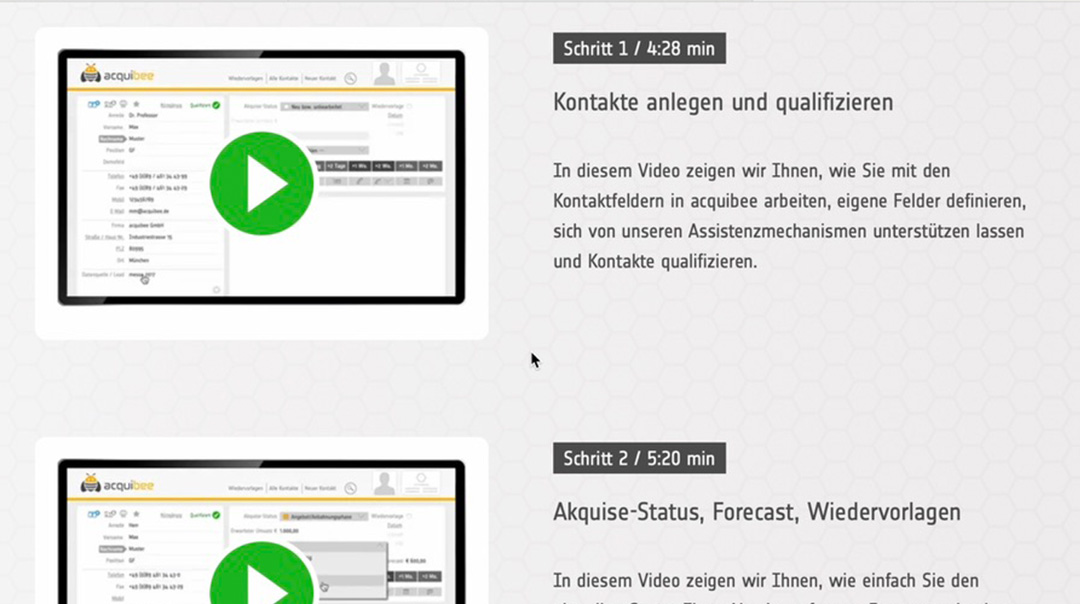acquibee - Klare Workflows für Ihre Akquise